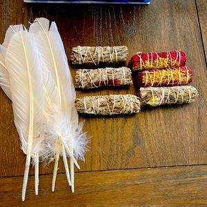Sage wands and feather